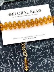 Signature CRISSxCROSS™ Bracelet In Amber Pansies: Luxe Edition