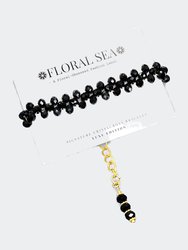Signature CRISSxCROSS™ Bracelet In Black Tulips: Luxe Edition - Black Tulips