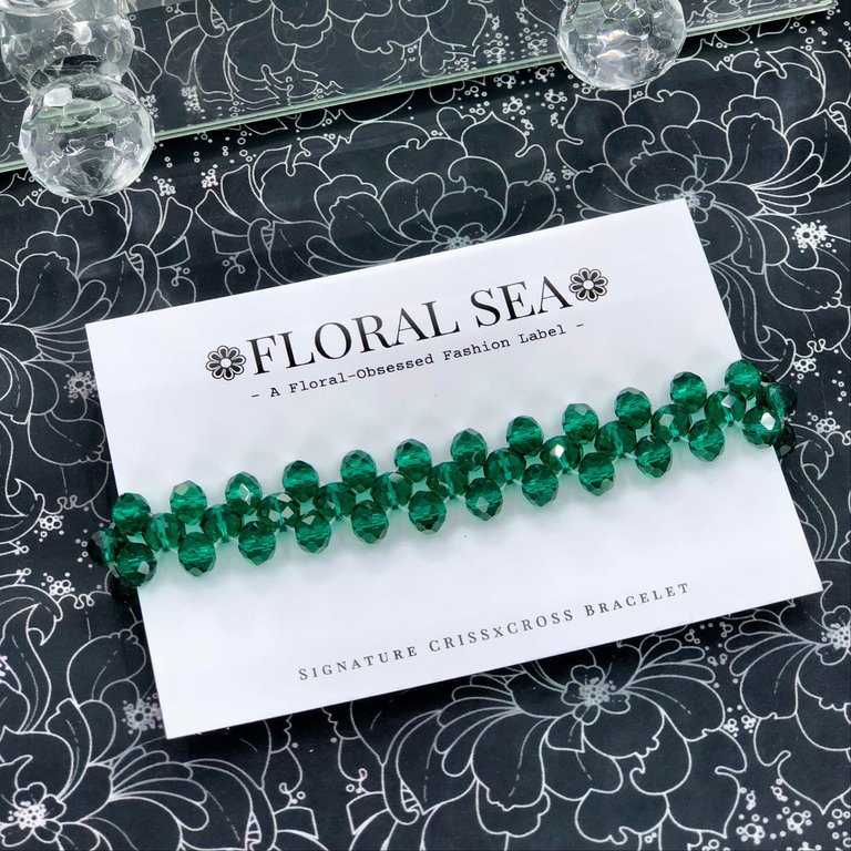 Signature CRISSxCROSS™ Bracelet In Emerald Roses