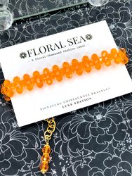 Signature CRISSxCROSS™ Bracelet In Orangey Zinnias - Luxe Edition