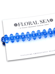 Signature CRISSxCROSS™ Bracelet in Porcela In Blue Hydrangeas - Blue Hydrangeas