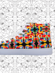 Signature Flower Hightop Canvas Shoes