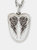 Angel Wing Enamel Shield Charm - Silver