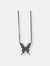 Butterfly Necklace - Small - Silver - Oxidized Finish
