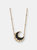 Crescent Moon Enamel Necklace - 14k - Black