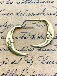 Crescent Moon Hoop Earrings