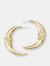 Crescent Moon Hoop Earrings - 14k gold