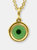 Evil Eye Cabochon Charm - 14K - Green