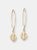 Fleur de Lis V-Wire Earrings - Sterling Silver - 14k Gold Finish
