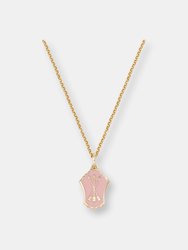 Friendship Enamel Shield Necklace - 14k Gold Finish