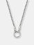 Inspired Essentials Rope Chain Loop Charm Necklace - Rhodium Finish