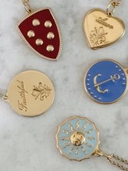 Medici Enamel Shield Necklace