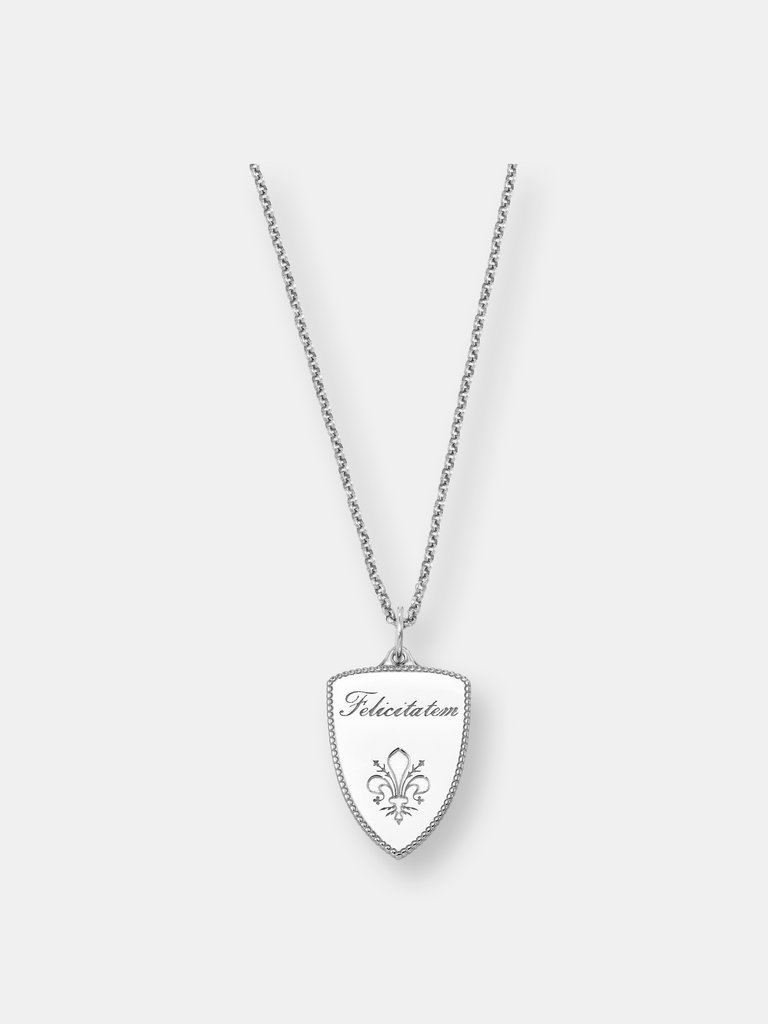 Medici Enamel Shield Necklace