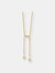 Medici Lariat Necklace - Sterling Silver - 14k Gold Finish