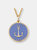 Of the Sea Anchor Enamel Medallion Charm - 14k Gold Finish