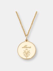 Of the Sea Anchor Enamel Medallion Necklace