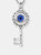 Evil Eye Cabochon Key Charm - Oxidized Silver Finish