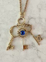 Evil Eye Cabochon Key Charm