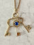 Evil Eye Cabochon Key Charm