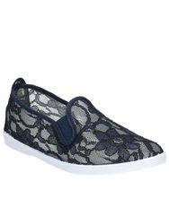 Flossy Womens/Ladies Bimba Slip On Shoe (Navy) (8) - Navy