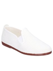 Womens/Ladies Pulga Slip On Shoe - White - White