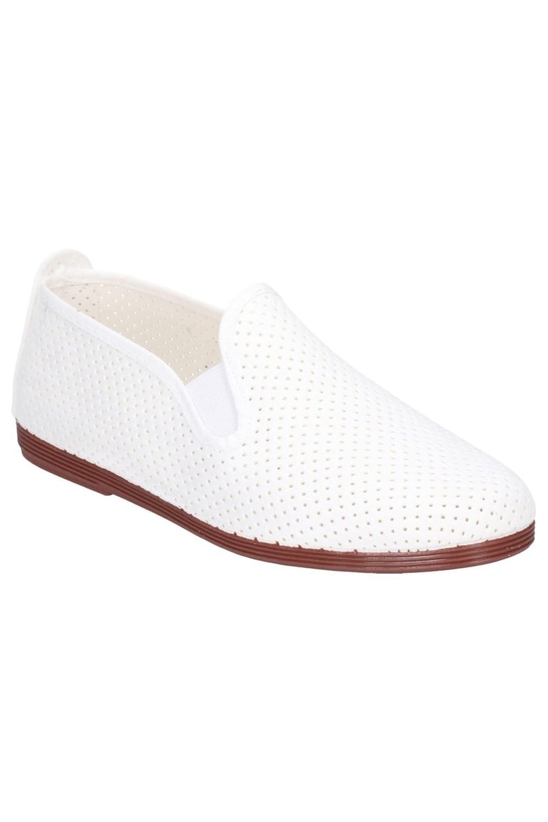 Womens/Ladies Pulga Slip On Shoe - White - White