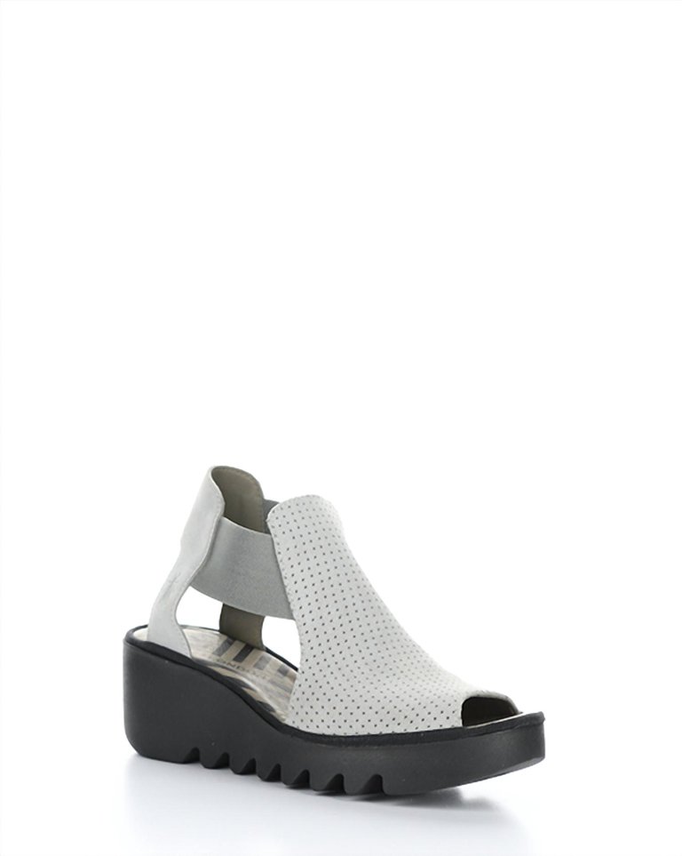 Biga Platform Wedge Sandal In Concrete - Concrete