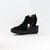 Women's Wedge Sandal In Black Suede