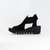 Women's Wedge Sandal In Black Suede