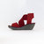 Women's Wedge Sandal In Lipstick Red