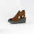 Women's Wedge Sandal In Suede Cognac