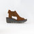 Women's Wedge Sandal In Suede Cognac - Suede Cognac