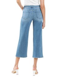 Beckoned - High Rise Crop Wide Leg Jeans