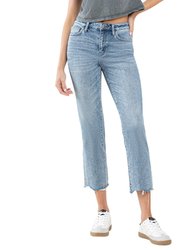 Ergonomical - High Rise Cropped Straight Jeans - Light