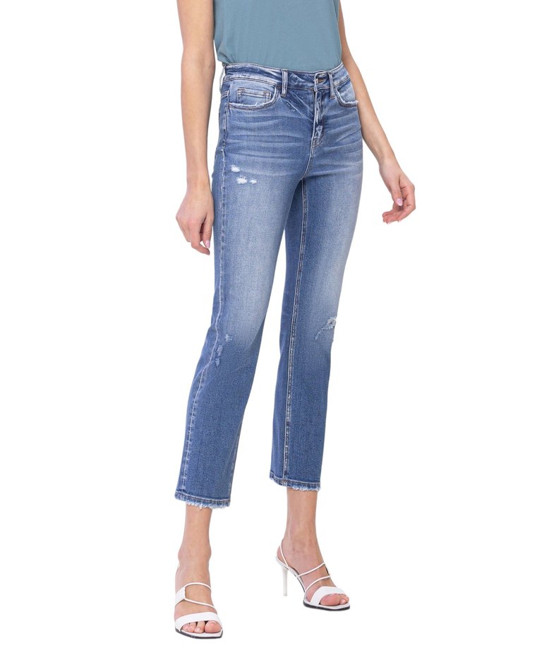 Excellant - High Rise Slim Straight Jeans