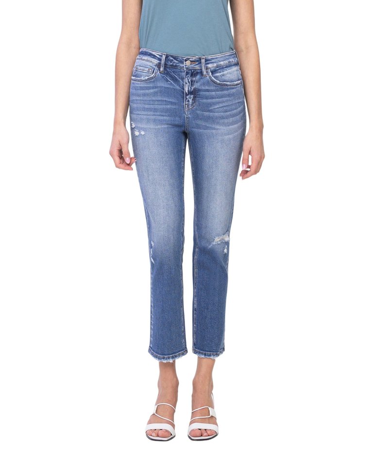 Excellant - High Rise Slim Straight Jeans - Medium