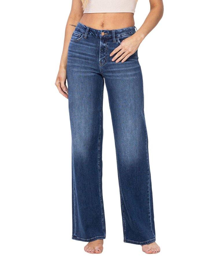 Irresistible - High Rise Loose Fit Jeans - Dark