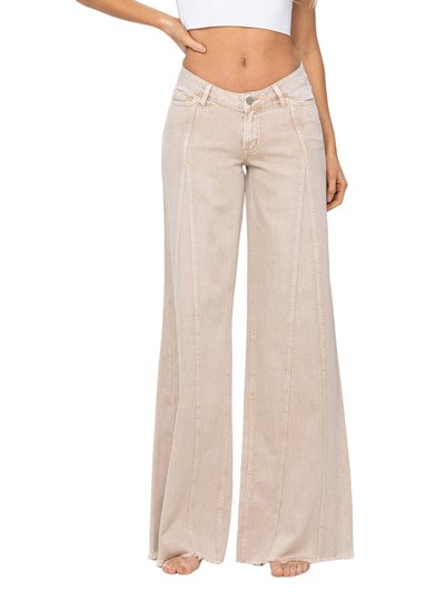 Flying Monkey Mesmerize - Low Rise Baggy Wide Leg Jeans With Cut Seam Detail product