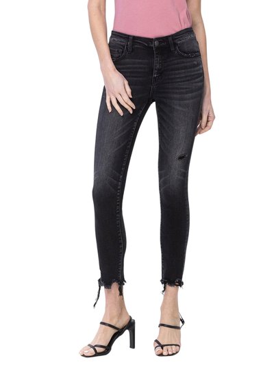 Flying Monkey Noteworthy - Mid Rise Cropped Distressed Hem Skinny Jeans product