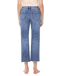 Worked - High Rise Cropped Straight Jeans