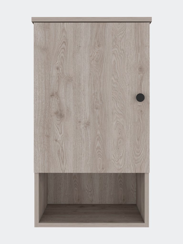 Alaska Medicine Cabinet, With Three Storage Shelves, Single Door Cabinet - Light Grey