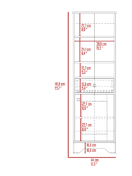 Alaska Tall Linen Cabinet, With Three Storage Shelves, Single Door Cabinet