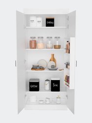 Albany, Double Door Pantry Cabinet, Five Shelves
