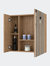 Aria Mirrored Medicine Cabinet, Four Shelves, Single Door, Mirror