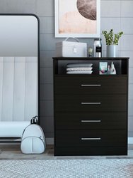 Athens Dresser, Four Drawers - Black Wengue