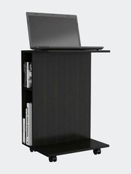 Bombay Mobile Tray Table, Two Side Shelves