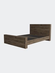 Braga Full Size Bed Frame, Headboard - Dark Brown