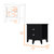 Breeze Nightstand, Four Legs, Two Shelves, Superior Top