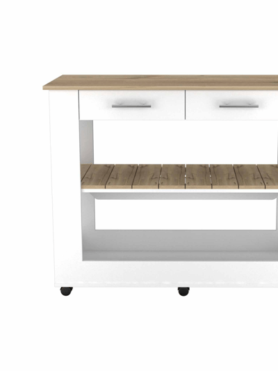 FM Furniture Brooklyn 80 Kitchen Island, Two Shelves, Two Drawers product