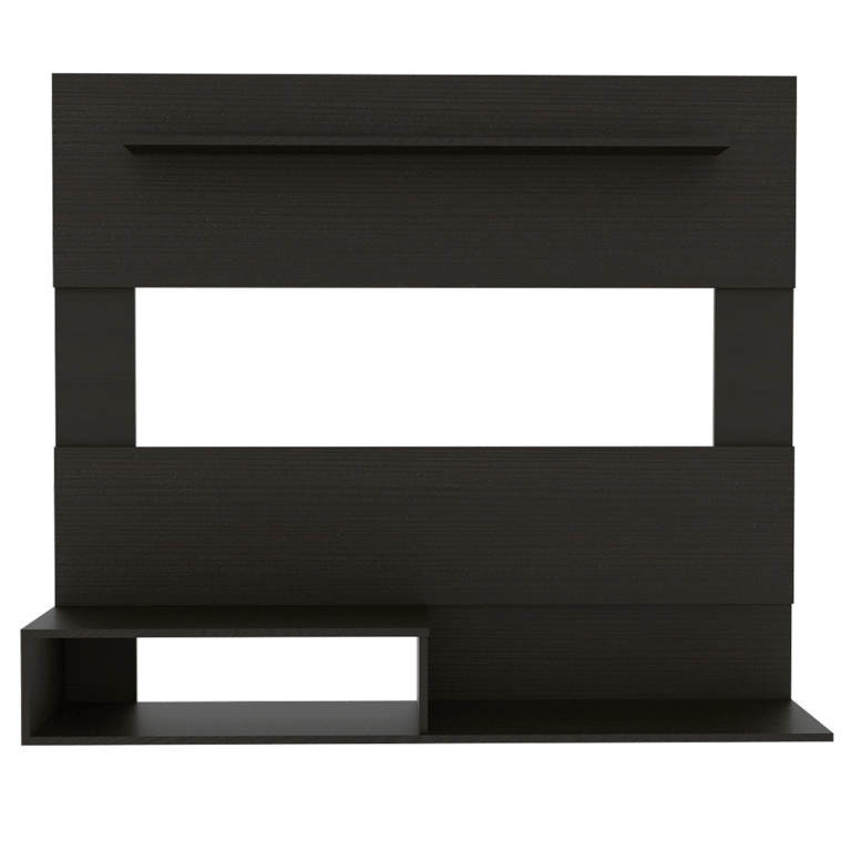Cabos Floating Entertainment Center For TV´s up 55", One Upper Shelf, Two Shelves - Black Wengue